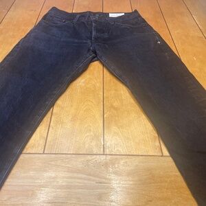Imogene and Willie Barton Slim Selvedge Jeans 30x27 Black Made in USA
